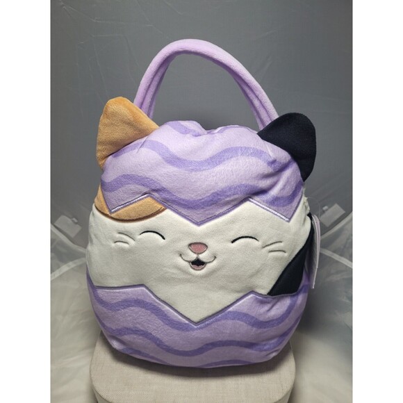 NWT Squishmallows 12” Cam the Cat Easter Basket Pail Plush - Picture 1 of 6